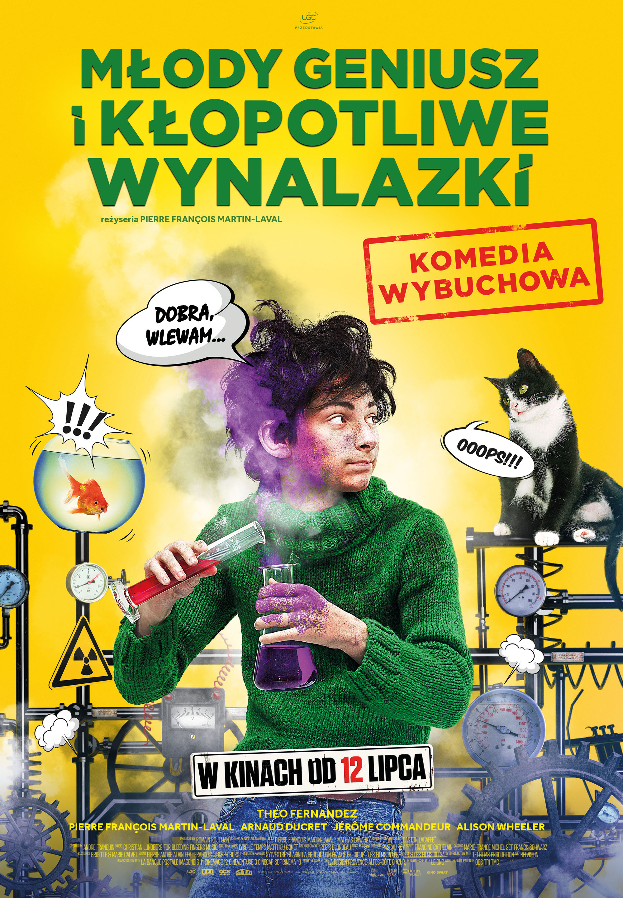 Polski plakat filmu 'Młody Geniusz i Kłopotliwe Wynalazki'