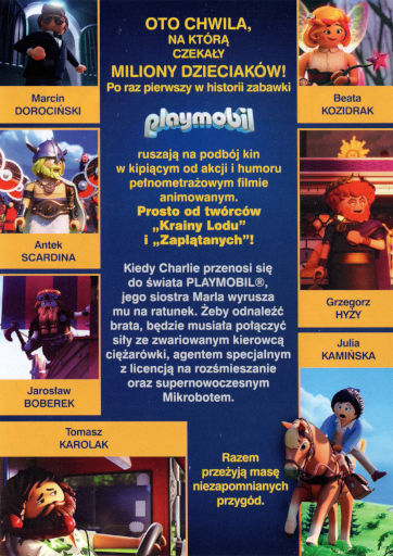 Tył ulotki filmu 'Playmobil: Film'