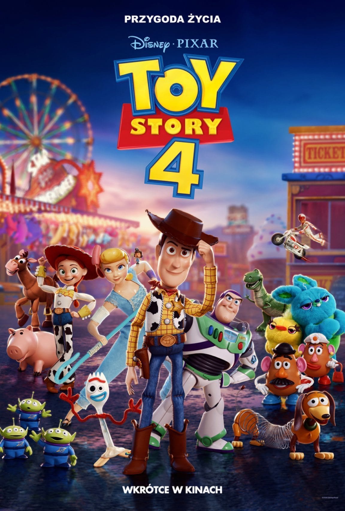 Polski plakat filmu 'Toy Story 4'