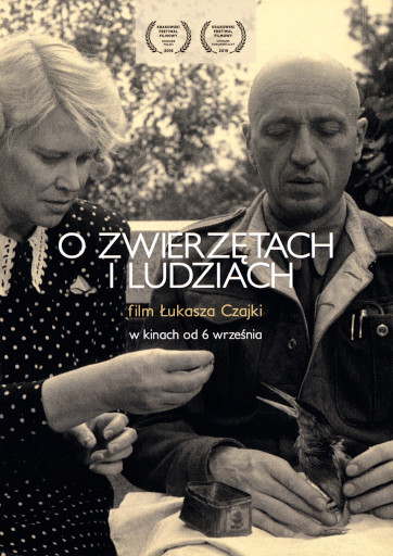 Przód ulotki filmu 'O Zwierzętach i Ludziach'