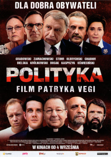 Przód ulotki filmu 'Polityka'