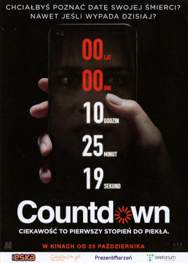 Przód ulotki filmu 'Countdown'