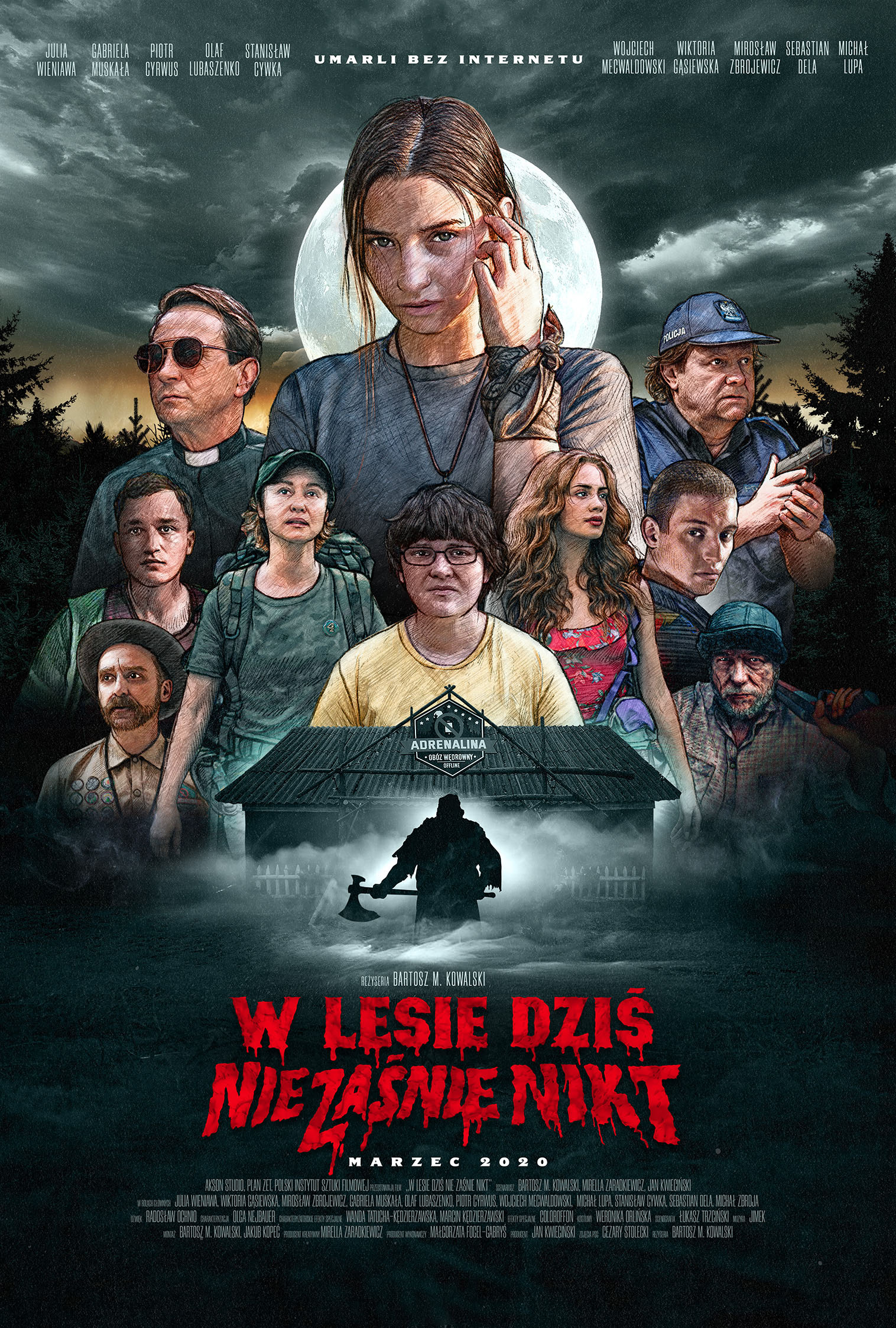 Polski plakat filmu 'W Lesie Dziś Nie Zaśnie Nikt'