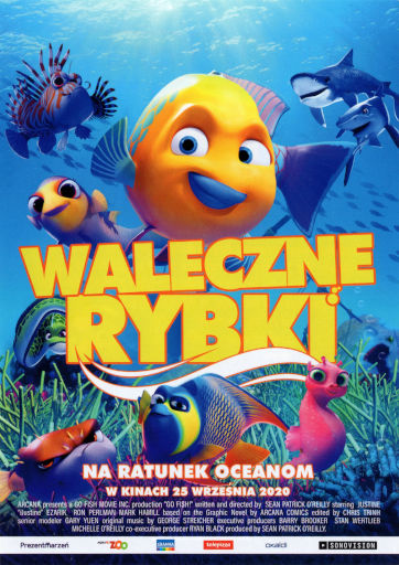 Przód ulotki filmu 'Waleczne Rybki'