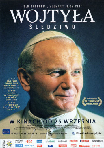 Przód ulotki filmu 'Wojtyła. Śledztwo'