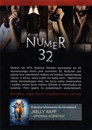 Tył ulotki filmu 'Numer 32'