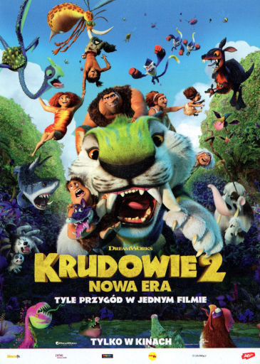 Przód ulotki filmu 'Krudowie 2: Nowa era'