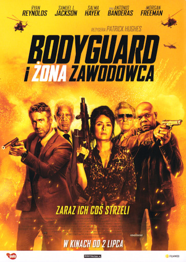 Przód ulotki filmu 'Bodyguard i Żona Zawodowca'