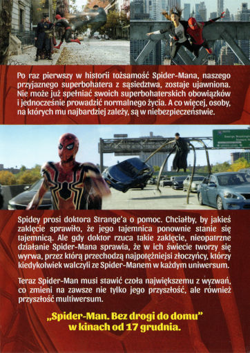 Tył ulotki filmu 'Spider-Man: Bez Drogi Do Domu'