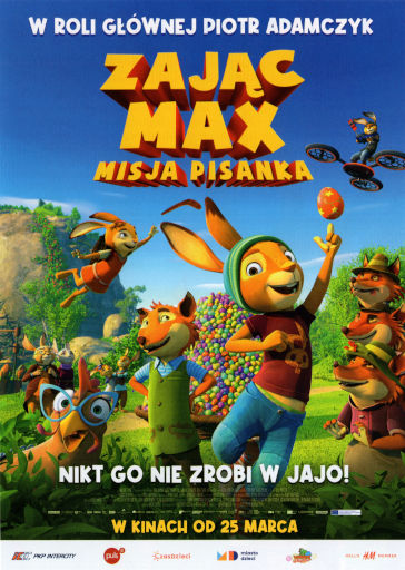 Przód ulotki filmu 'Zając Max: Misja Pisanka'