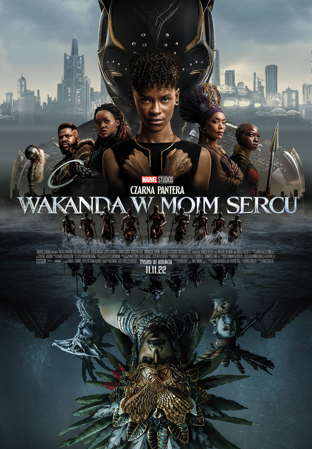 Polski plakat filmu 'Czarna Pantera: Wakanda W Moim Sercu'