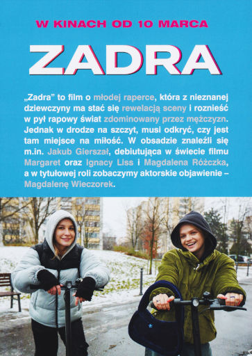 Tył ulotki filmu 'Zadra'