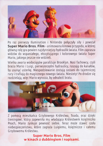 Tył ulotki filmu 'Super Mario Bros. Film'