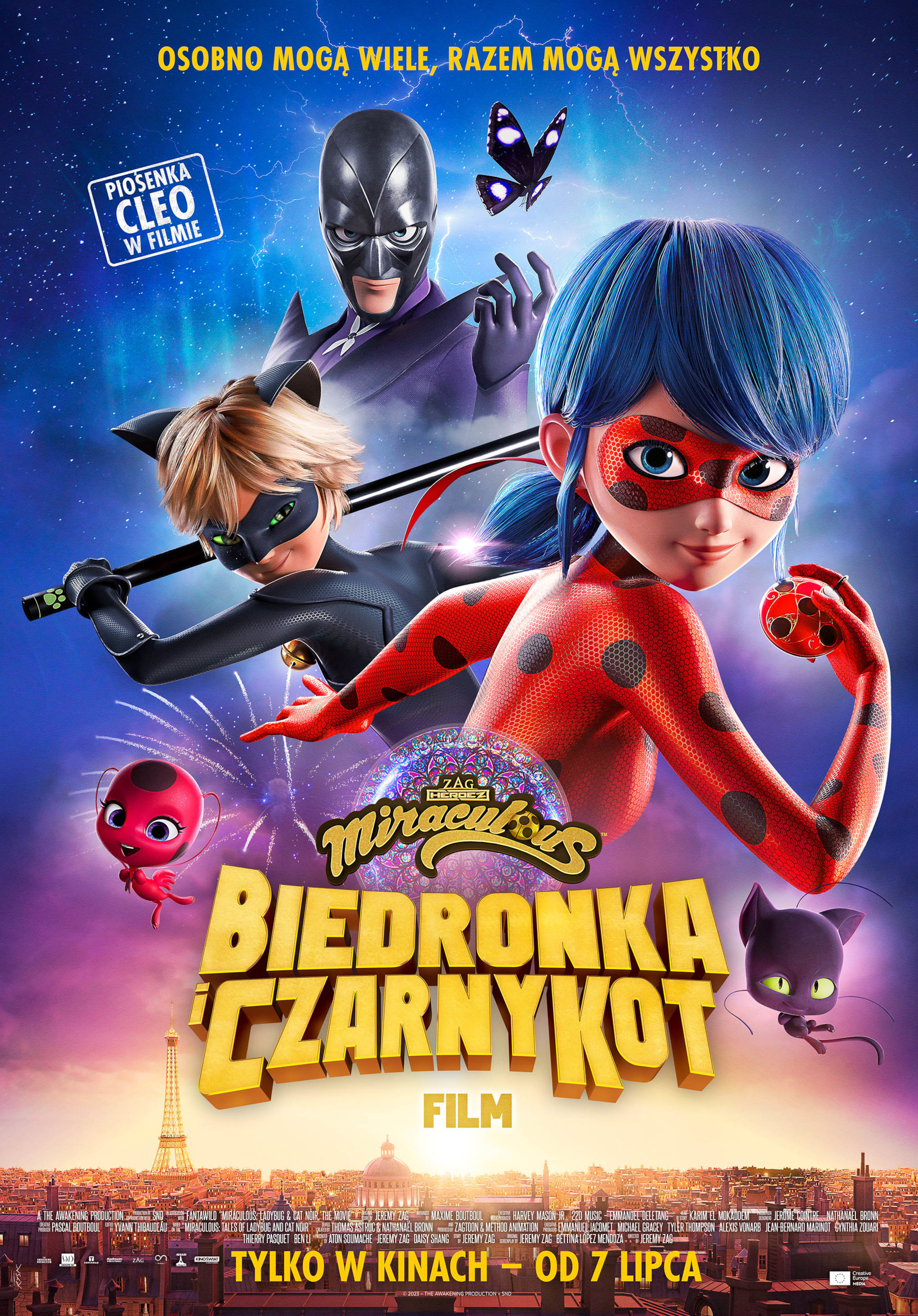 Polski plakat filmu 'Miraculous: Biedronka i Czarny Kot. Film'