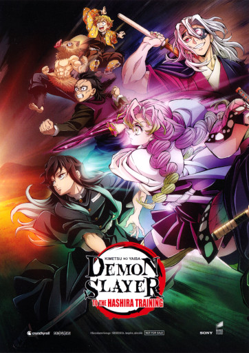 Przód ulotki filmu 'Demon Slayer: Kimetsu No Yaiba – To The Hashira Training'