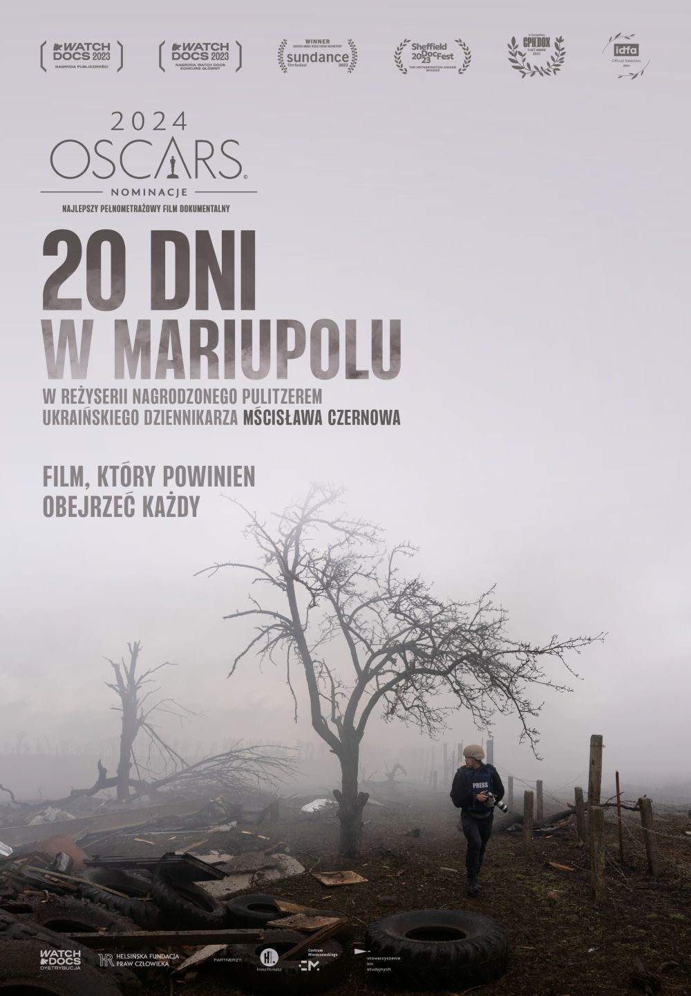 Polski plakat filmu '20 Dni W Mariupolu'