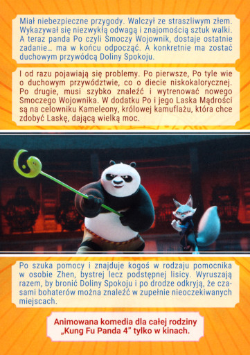Tył ulotki filmu 'Kung Fu Panda 4'