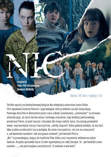 Tył ulotki filmu 'Nic'