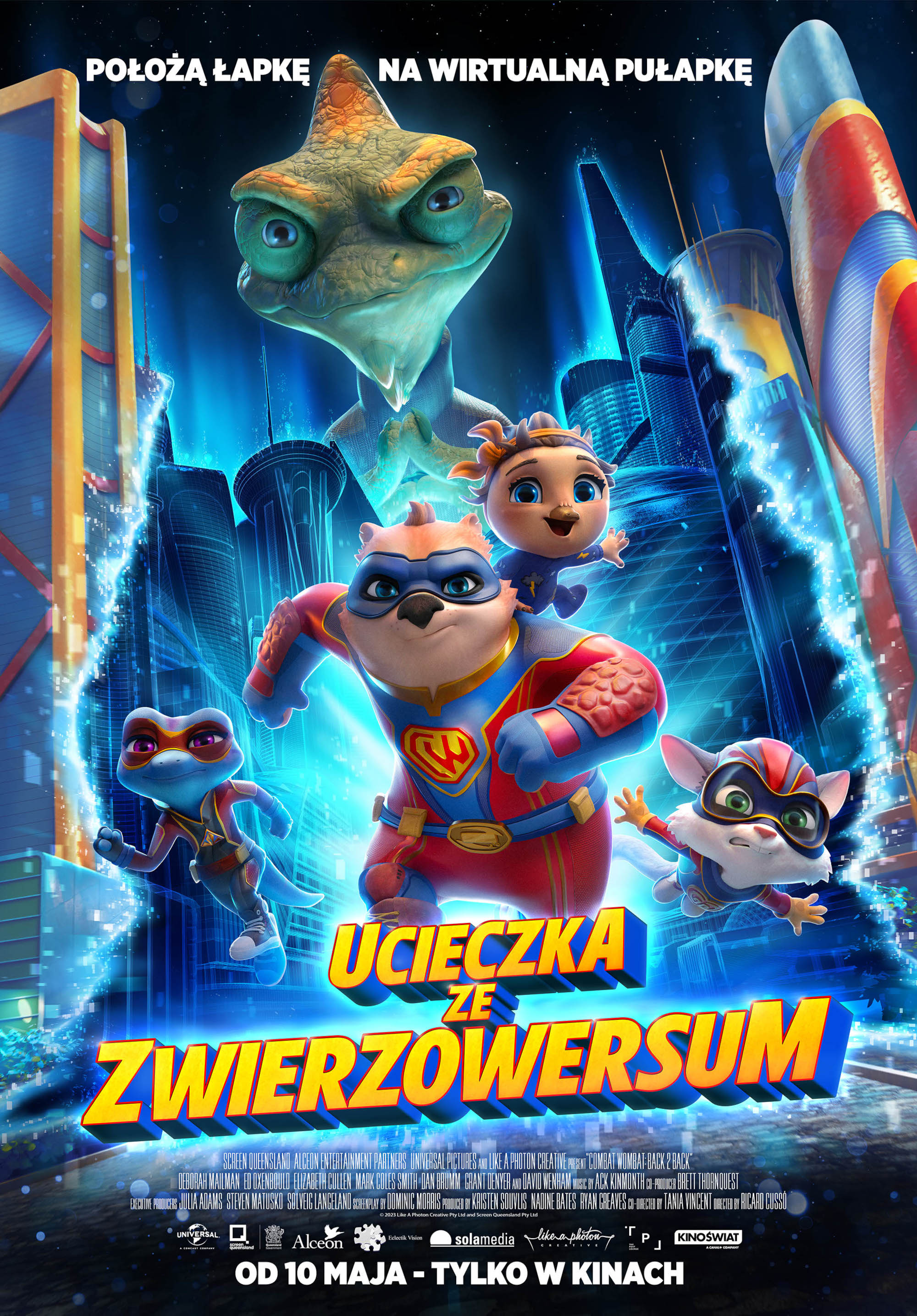 Polski plakat filmu 'Ucieczka Ze Zwierzowersum'