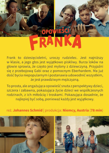 Tył ulotki filmu 'Opowieści Franka'