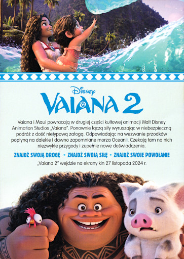 Tył ulotki filmu 'Vaiana 2'