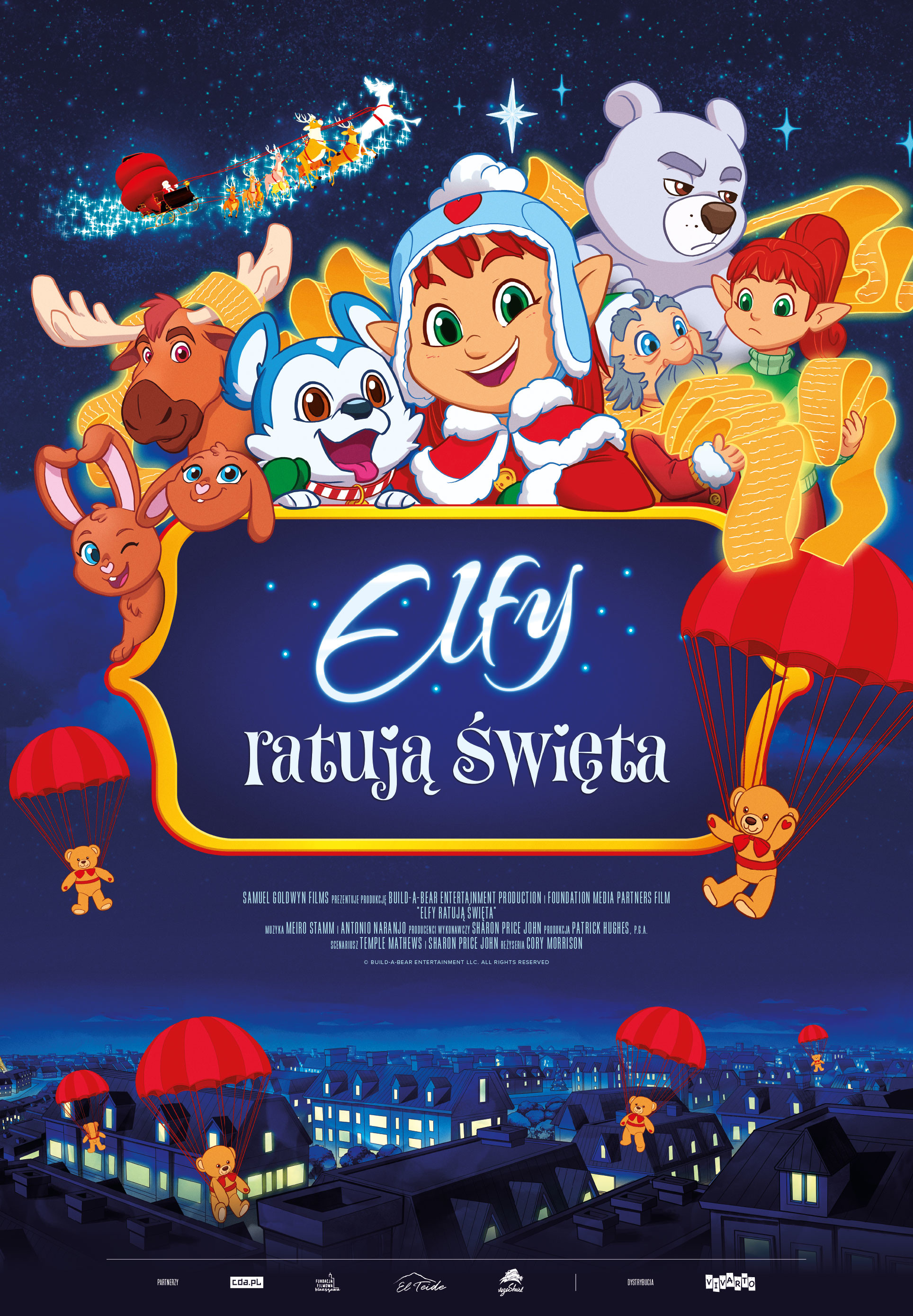 Polski plakat filmu 'Elfy Ratują Święta'