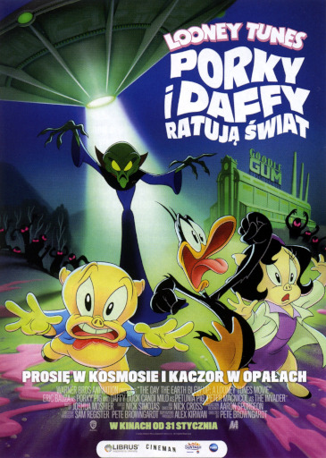 Przód ulotki filmu 'Looney Tunes: Porky i Daffy ratują świat'