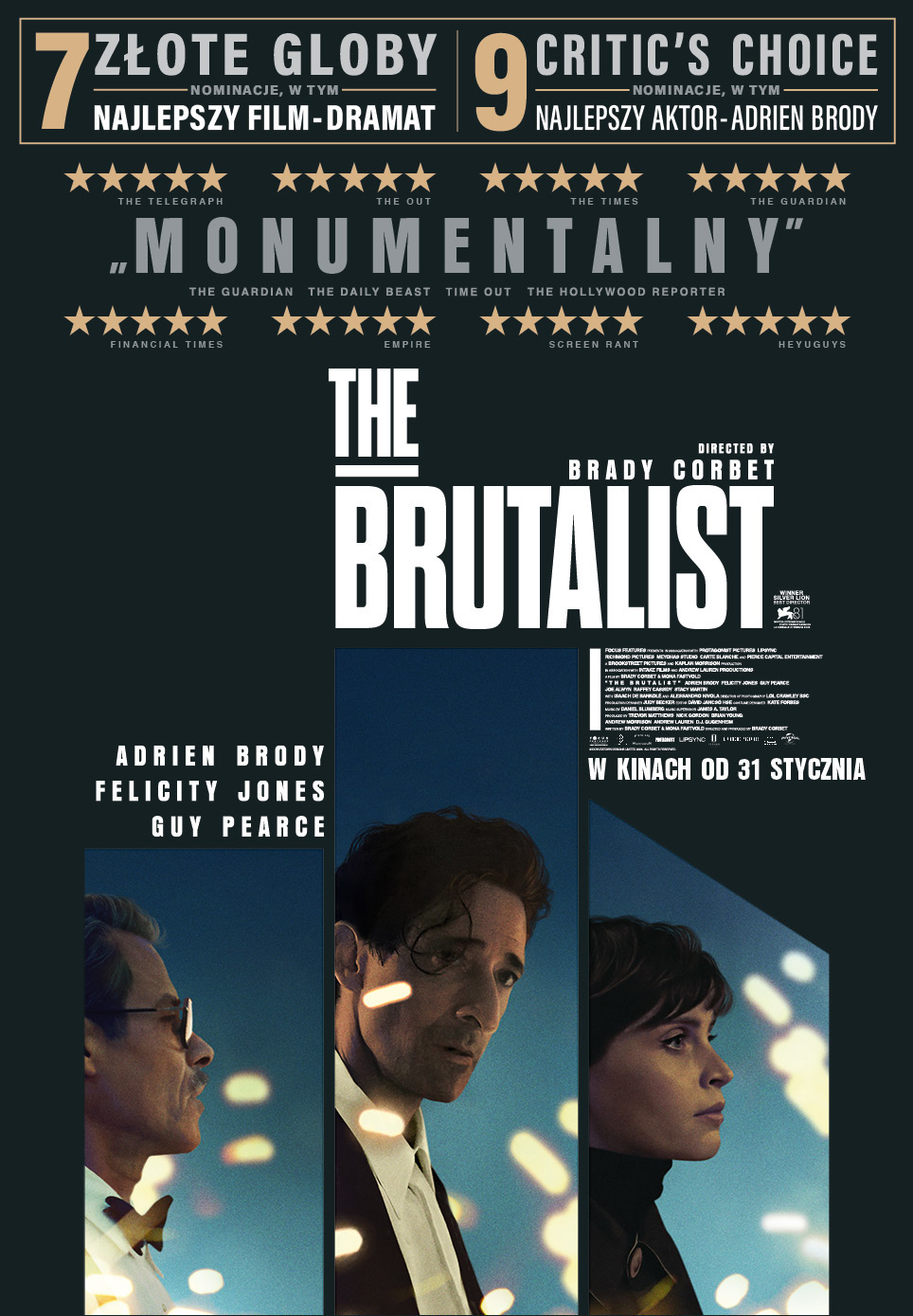 Polski plakat filmu 'The Brutalist'