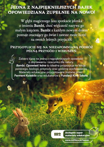 Tył ulotki filmu 'Bambi. Opowieść leśna'